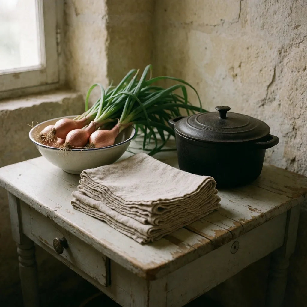 Cuisine traditionnelle française au crépuscule