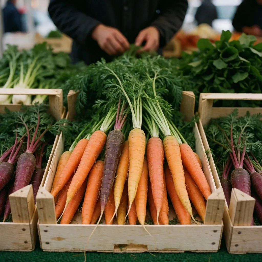 Marché local à Lyon au lever du jour