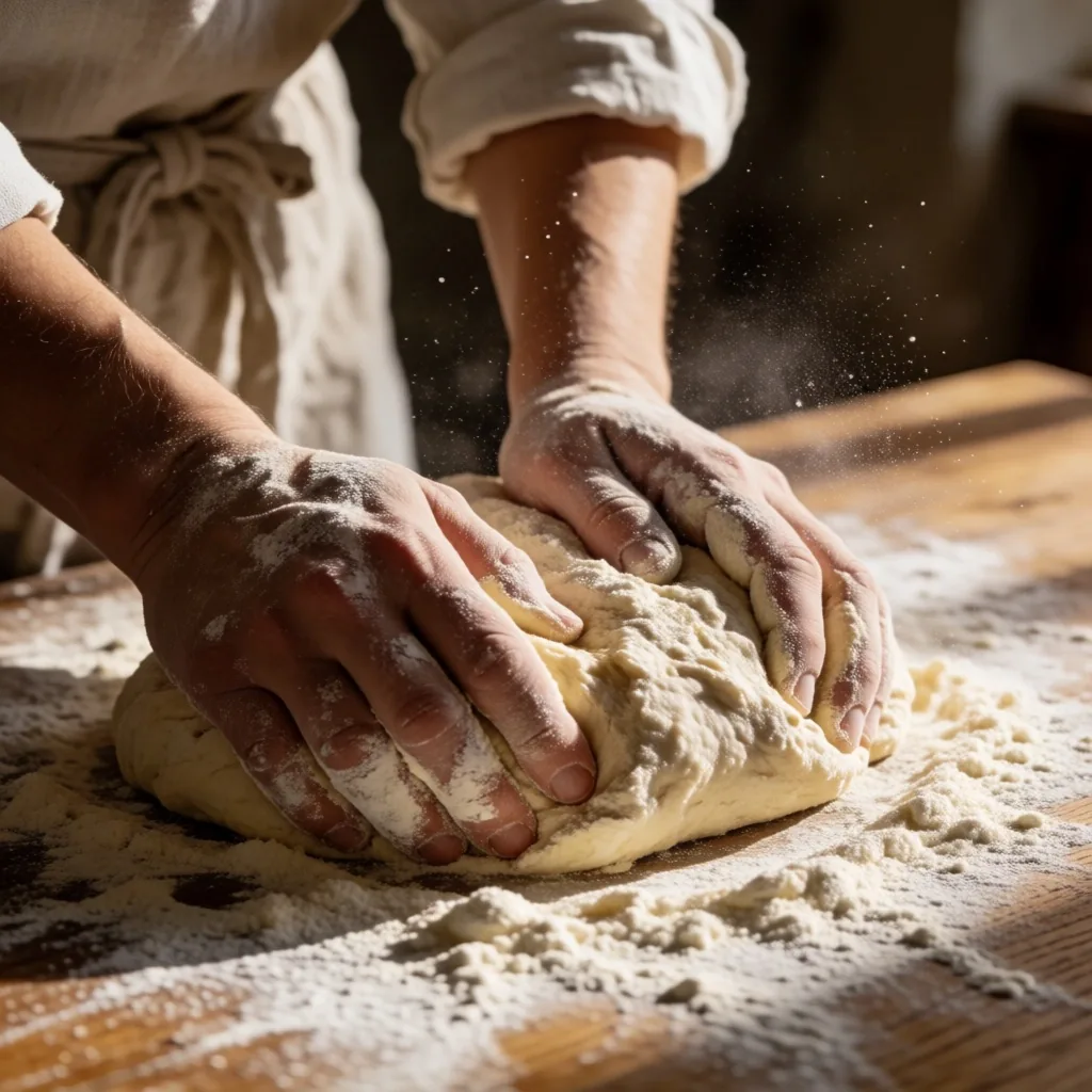 Préparation de pain fait maison
