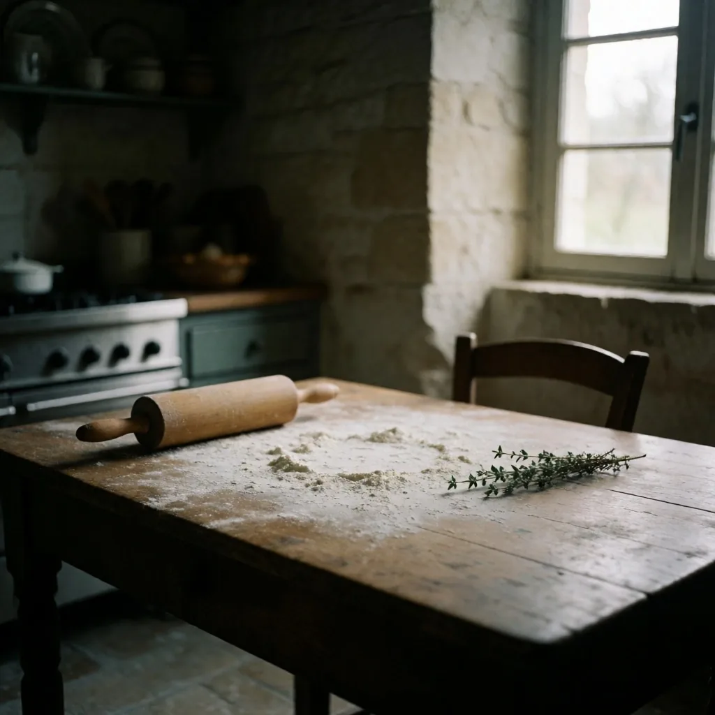 Cuisine traditionnelle française au crépuscule