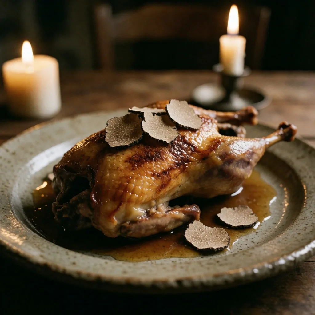 Confit de canard et truffe du Périgord